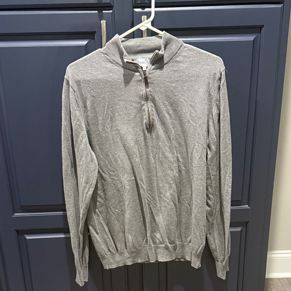 Ledbury Classic Gray Zip-Up Sweater